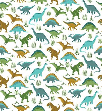 Dinosaur Vegetation Scatter - White