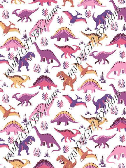 Dinosaur Vegetation Scatter - Pink Version