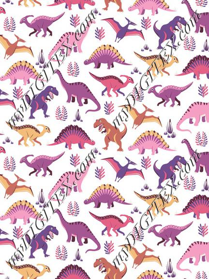 Dinosaur Vegetation Scatter - Pink Version