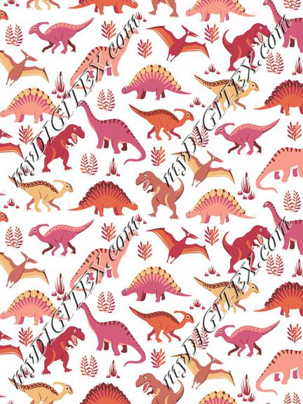 Dinosaur Vegetation Scatter - Salmon Version