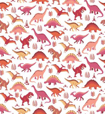 Dinosaur Vegetation Scatter - Salmon Version