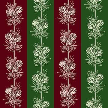 Country Christmas Pine Stripe