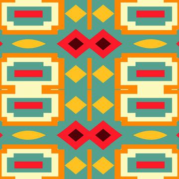 Shapes in retro colors