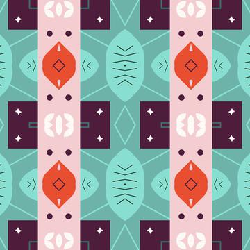 Shapes in retro colors