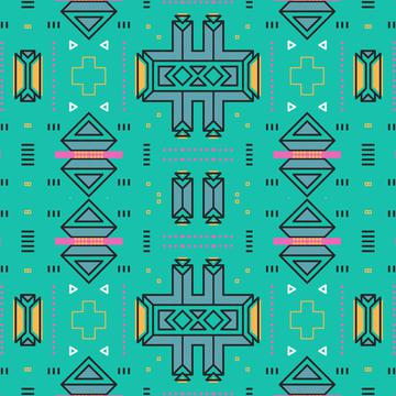 Shapes on a turquoise background