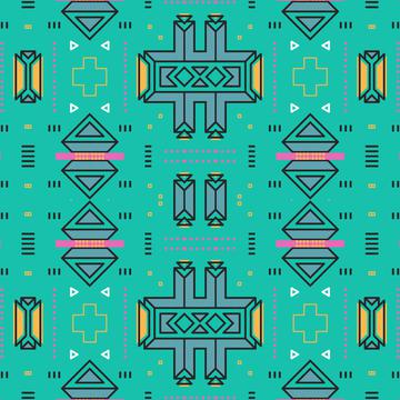 Shapes on a turquoise background