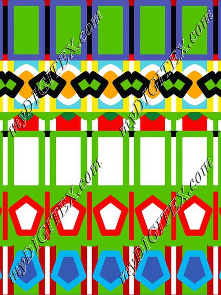 Colorful shapes rows