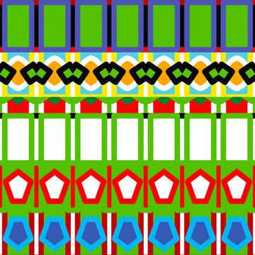 Colorful shapes rows