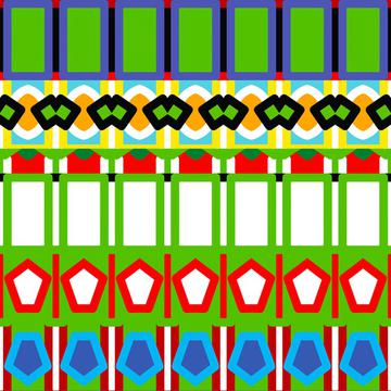 Colorful shapes rows