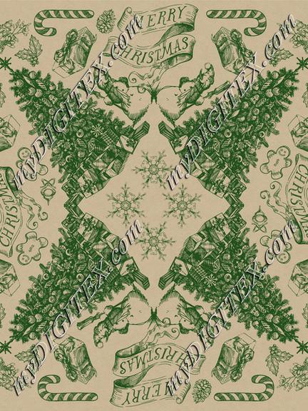 Country Christmas Bandana Toile 2