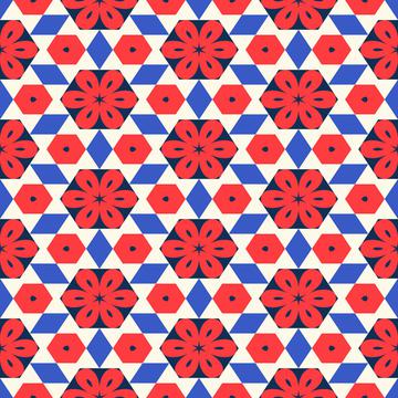 Red flowers pattern