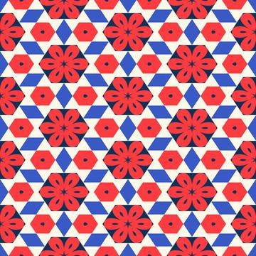 Red flowers pattern
