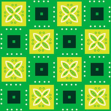 Flowers and dots pattern