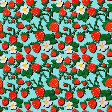 ROS033121EmbroideredStrawberriesCompositionBlue100%