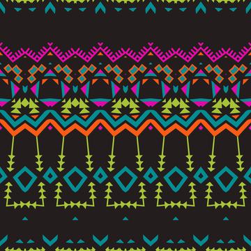 Shapes on a black background