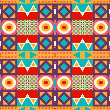Retro colors shapes rows