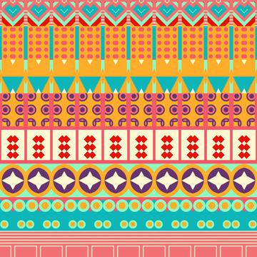 Pastel shapes rows