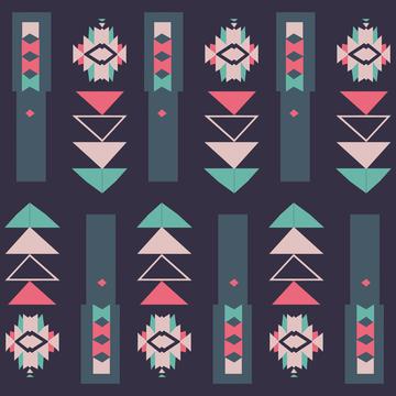 Tribal shapes in pastel colors