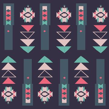 Tribal shapes in pastel colors