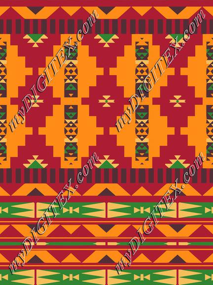 Tribal shapes in retro colors