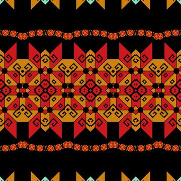 Shapes on a black background