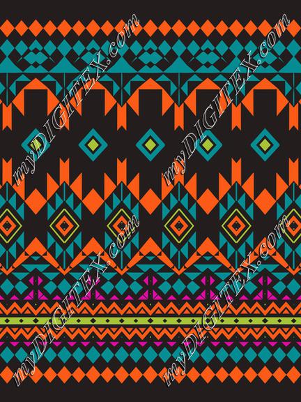 Tribal shapes on a black background