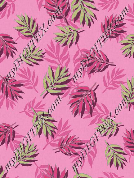 ROS101621LeafPink&GreenPatternPalePink