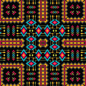 Shapes on a black background