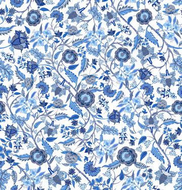 Indian Chinoiserie Chintz BLUEs