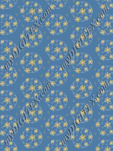 Dancing daisies-blue