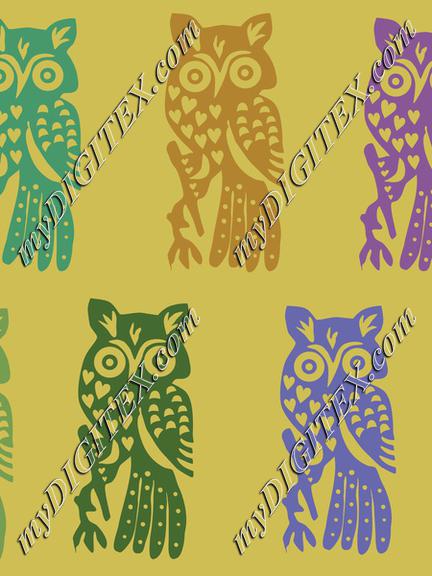 owls colorful