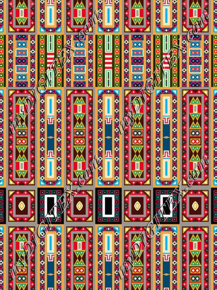 Colorful shapes rows