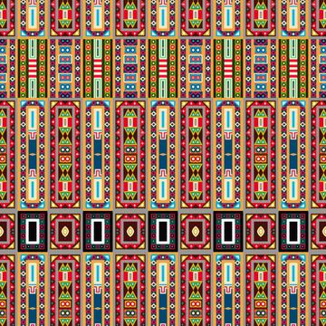 Colorful shapes rows