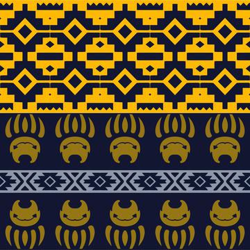 Tribal shapes rows