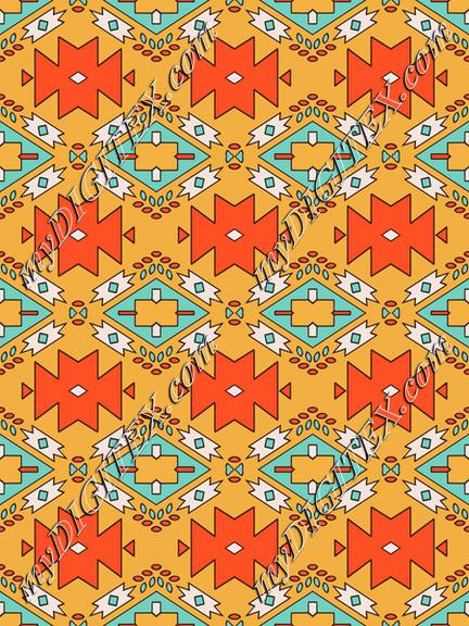 Tribal shapes in retro colors