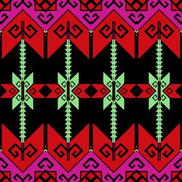 Shapes on a black background