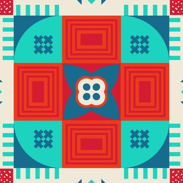 Flower stripes and rectangles
