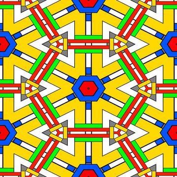 Honeycombs stars pattern