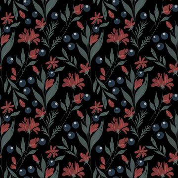 Flowers &berries-1