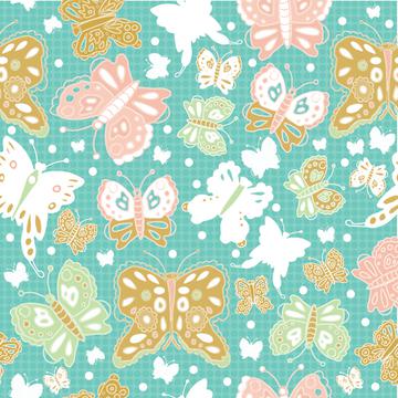 Butterflies teal-01