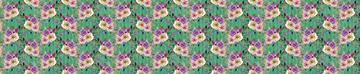 Vintage Skulls Green Floral