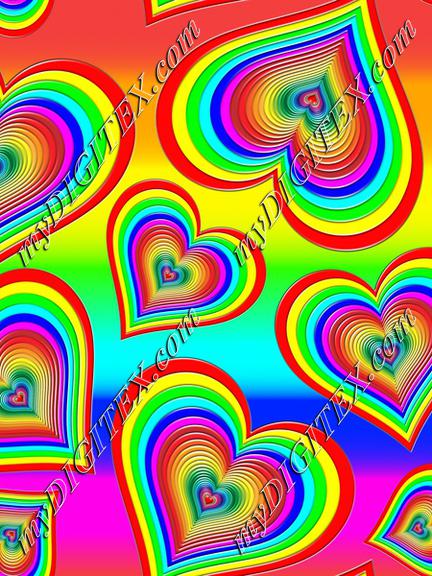 rainbow hearts on rainbow2