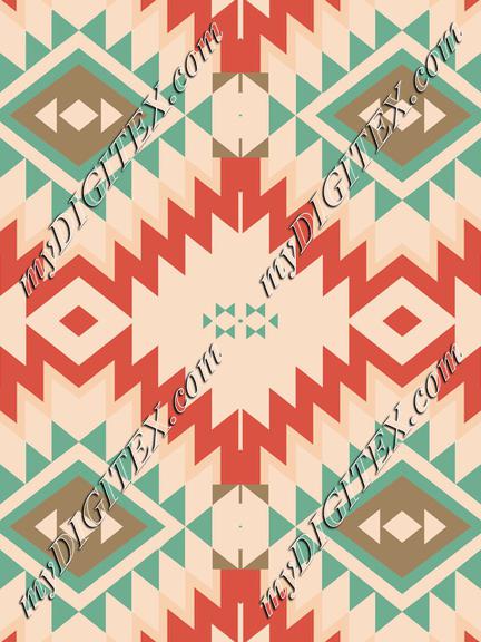 Tribal shapes in retro colors