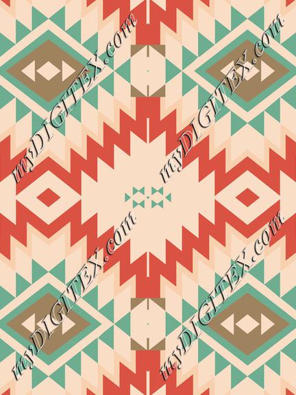 Tribal shapes in retro colors