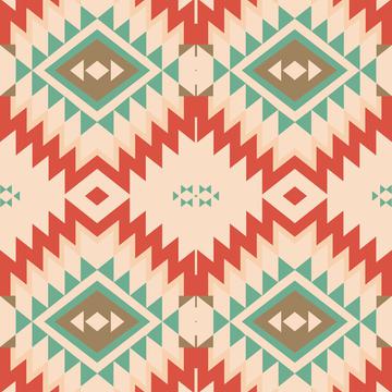 Tribal shapes in retro colors