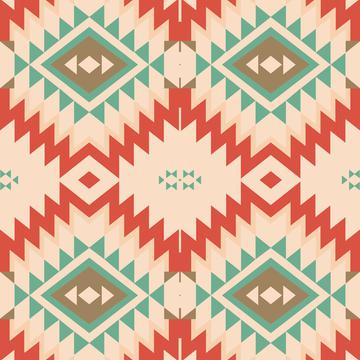 Tribal shapes in retro colors