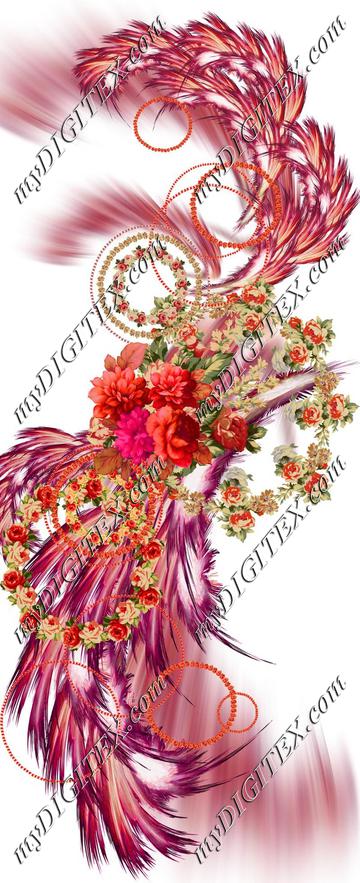 Placed | Florals - fabric pattern design m114tif - MyDigitex