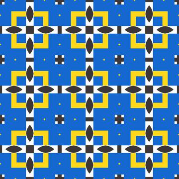 Flowers in squares pattern