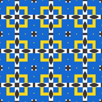 Flowers in squares pattern