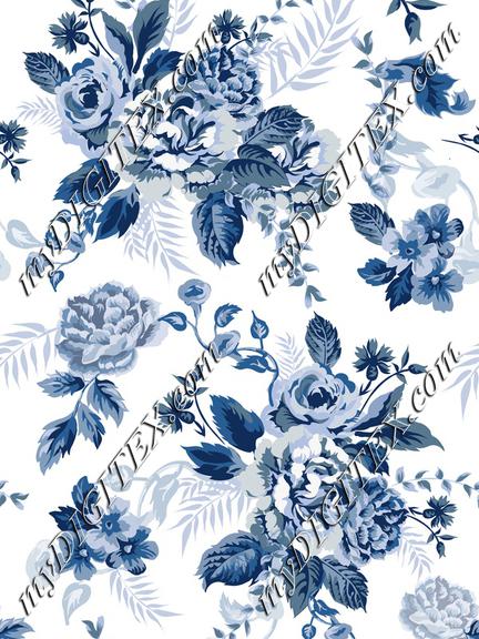 Roses blue vintage